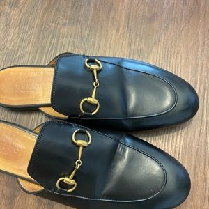 Gucci Leather Horsebit Slippers size 38